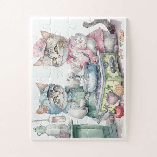 小さな猫 ジグソーパズル (縦)