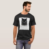 小さな猫、大きな意見のくねくねした境界線 Tシャツ (正面フル)