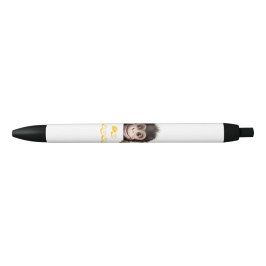 小さな猿はバナナを食う 黒ボールペン (正面)