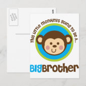 小さな猿は大きな兄弟になる ポストカード (正面/裏面)