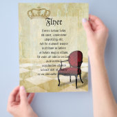 小さな王の椅子 王冠付き チラシ (手)