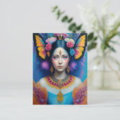 小さな王冠を持つ蝶の王女 ポストカード (スタンド正面)