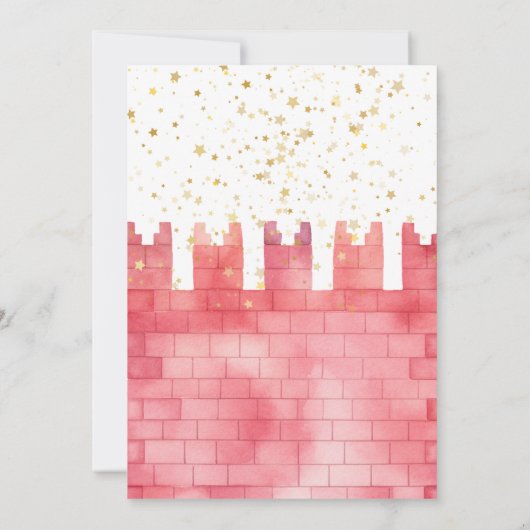 小さな王女が王冠を戴いている 招待状 (裏面)