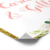 小さな王女の赤ちゃんシャワーカードとギフトサイン ポスター (角)