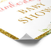 小さな王女フローラ赤ちゃんシャワー歓迎サイン ポスター (角)