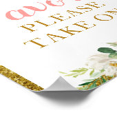 小さな王女フローラ赤ちゃんシャワー親善署名 ポスター (角)