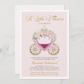 小さな王子が彼女の方法で女の子の赤ちゃんシャワー 招待状 (正面/裏面)