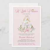 小さな王子が彼女の方法で女の子の赤ちゃんシャワー 招待状 (正面/裏面)