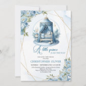 小さな王子が男の子の赤ん坊シャワーの途中にある 招待状 (正面)