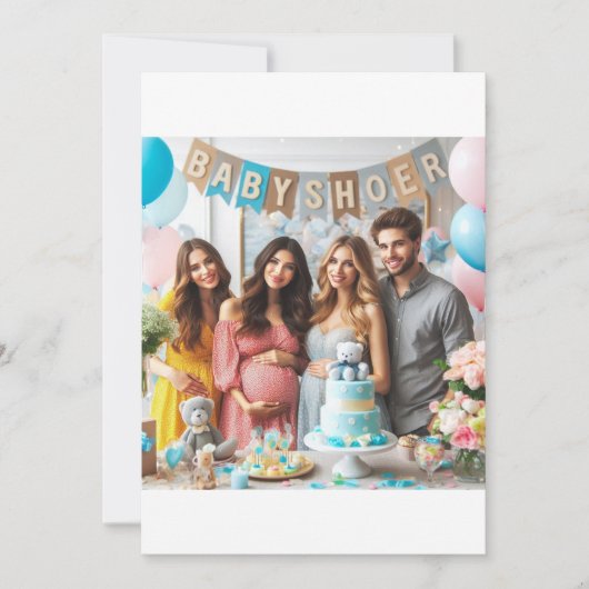 小さな王子が行く道：赤ちゃんシャワーお祝い» 招待状 (正面)