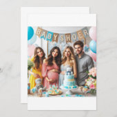 小さな王子が行く道：赤ちゃんシャワーお祝い» 招待状 (正面/裏面)