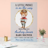 小さな王子が赤ちゃんをシャワーで浴びようとしている アクリルサイン (ウェディング)