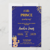 小さな王子が赤ん坊のシャワーを浴びる 招待状 (正面)