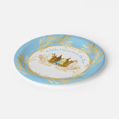 小さな王子が途中のベビー招待状 ペーパープレート (アングル)