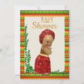 小さな王子とアフリカの赤ちゃんシャワー招待状 招待状 (正面)