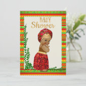 小さな王子とアフリカの赤ちゃんシャワー招待状 招待状 (スタンド正面)