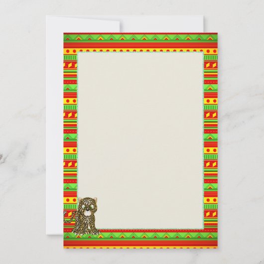 小さな王子とアフリカの赤ちゃんシャワー招待状 招待状 (裏面)