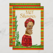 小さな王子とアフリカの赤ちゃんシャワー招待状 招待状 (正面/裏面)