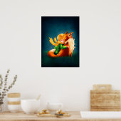 小さな王子とキツネ。子供部屋アートイラストレーション ポスター (キッチン)