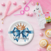 小さな王子の男の子の最初の誕生日パーティー ペーパープレート (パーティー)