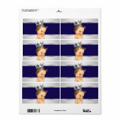 小さな王子の男の子の赤ちゃんシャワー水ボトルラベル ラベル (フルシート)