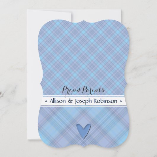 小さな王子の男の赤ちゃん誕生のお知らせ 案内状 (裏面)