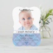 小さな王子の男の赤ちゃん誕生のお知らせ 案内状 (スタンド正面)