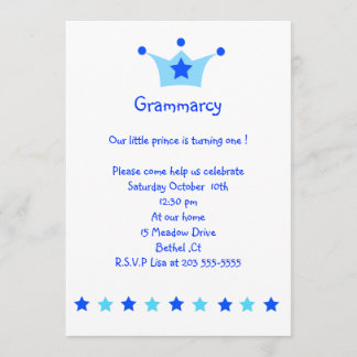 小さな王子の誕生日招待状2 招待状