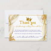 小さな王子の赤ちゃんシャワーありがとう カード (正面)