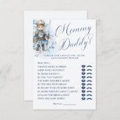 小さな王子の青王室のいシャワーのママかパパ エンクロージャーカード (正面/裏面)