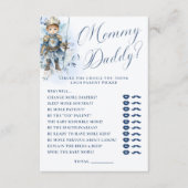 小さな王子の青王室のいシャワーのママかパパ エンクロージャーカード (正面)