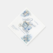 小さな王子の青王室のいシャワー スタンダードカクテルナプキン (角)