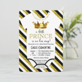 小さな王子グリッターベビーシャワー招待状 招待状 (スタンド正面)