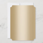 小さな王子シルエット ゴールド メタリック ベビーシャワー 招待状 (裏面)