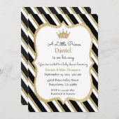 小さな王子様がやってくる 招待状 クラウン (正面/裏面)