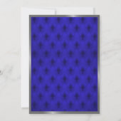 小さな王子様のベビーシャワー招待状, ロイヤル シルバー 招待状 (裏面)