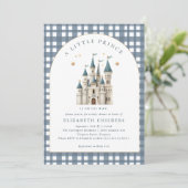 小さな王子王室の城の赤ちゃんシャワー 招待状 (スタンド正面)
