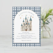 小さな王子王室の城の赤ちゃんシャワー 招待状 (スタンド正面)