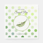 小さな甘いエンドウほとんどここ赤ちゃんシャワーナプキン スタンダードランチョンナプキン (正面)