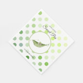 小さな甘いエンドウほとんどここ赤ちゃんシャワーナプキン スタンダードランチョンナプキン (角)