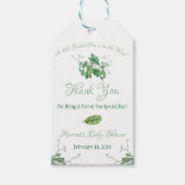 小さな甘いエンドウ豆が途中だ!赤ちゃんシャワー ギフトタグ (正面)