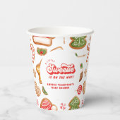 小さな甘いジンジャーブレッドのクリスマスベビーシャワー 紙コップ (裏面)