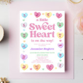 小さな甘いハートバレンタインデーの赤ちゃんシャワー 招待状