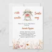 小さな甘いバニーのスイカの赤ちゃんシャワー 招待状 (正面)