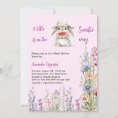 小さな甘いバニーのスイカの赤ちゃんシャワー 招待状 (正面)