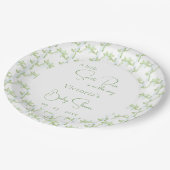 小さな甘いピーブルーボーイベビーシャワー ペーパープレート (アングル)