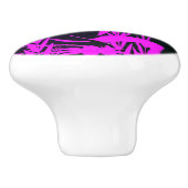 小さな甘いポニー、ピンク セラミックノブ (側面)