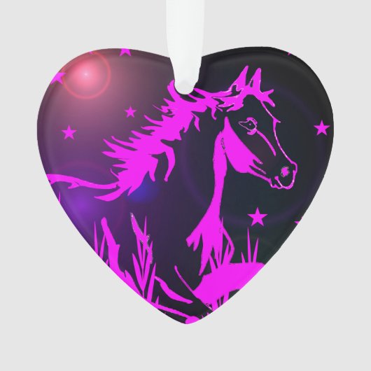 小さな甘いポニー、虹の色 オーナメント (正面)