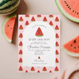 小さな甘いメロンが赤ちゃんシャワーの途中にある 招待状