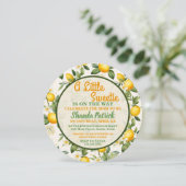 小さな甘いレモンのテーマ赤ちゃんシャワー 招待状 (スタンド正面)